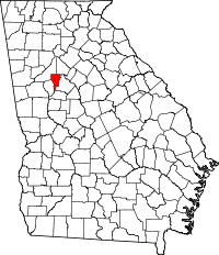 Map of Georgia highlighting Clayton County