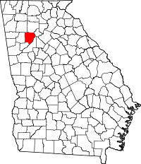 Map of Georgia highlighting Cobb County