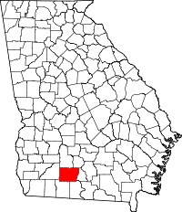 Map of Georgia highlighting Colquitt County