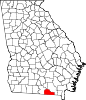 State map highlighting Echols County