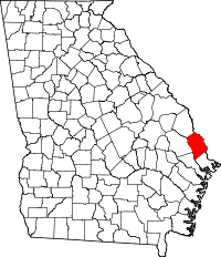 State map highlighting Effingham County