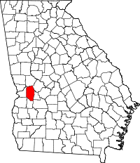 Map of Georgia highlighting Marion County