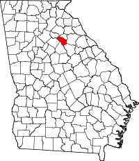 Map of Georgia highlighting Oconee County