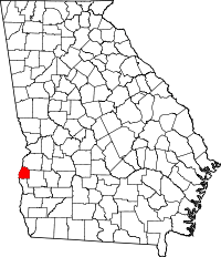 State map highlighting Quitman County