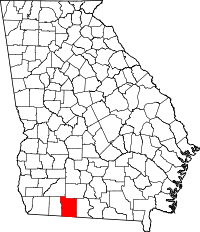 Map of Georgia highlighting Thomas County