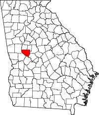 State map highlighting Upson County