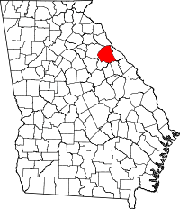 State map highlighting Wilkes County