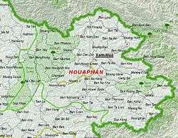 Map of Houaphan Province