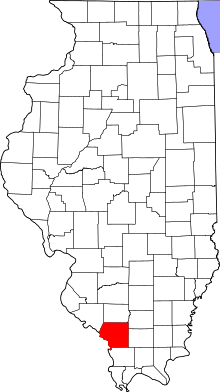 State map highlighting Jackson County