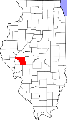 State map highlighting Morgan County