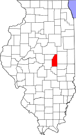 State map highlighting Piatt County