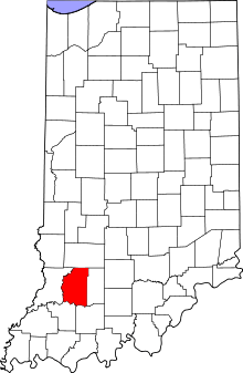 State map highlighting Daviess County
