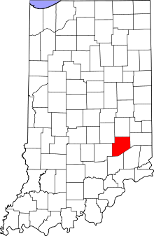 Map of Indiana highlighting Decatur County