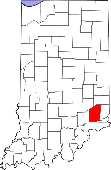 State map highlighting Ripley County