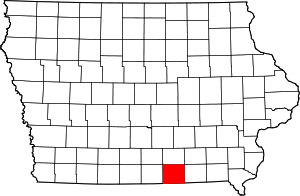 State map highlighting Appanoose County