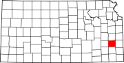 State map highlighting Allen County