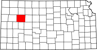 State map highlighting Gove County