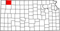 State map highlighting Rawlins County