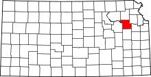 State map highlighting Shawnee County