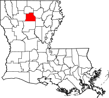 State map highlighting Jackson Parish