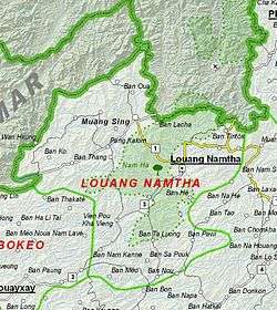 Map of Luang Namtha Province