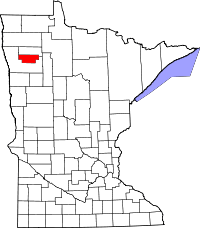Map of Minnesota highlighting Red Lake County