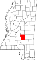 State map highlighting Smith County