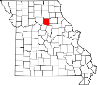Map of Missouri highlighting Randolph County