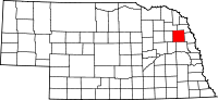 State map highlighting Cuming County