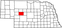 Map of Nebraska highlighting McPherson County