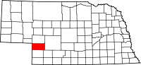 Map of Nebraska highlighting Perkins County