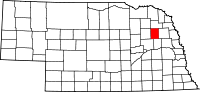 Map of Nebraska highlighting Stanton County