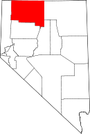 Map of Nevada highlighting Humboldt County