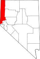 State map highlighting Washoe County