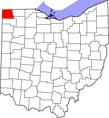State map highlighting Williams County