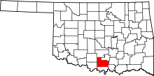 Map of Oklahoma highlighting Carter County