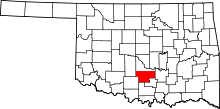 State map highlighting Garvin County