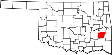 State map highlighting Latimer County