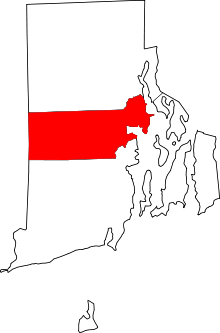 State map highlighting Kent County
