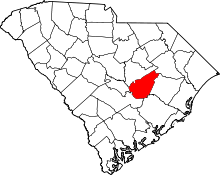 State map highlighting Clarendon County