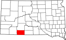 State map highlighting Bennett County