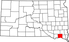 State map highlighting Yankton County