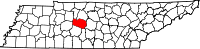 State map highlighting Williamson County