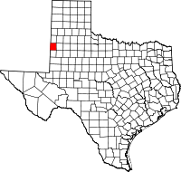 State map highlighting Cochran County