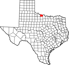 State map highlighting Wichita County