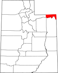 State map highlighting Daggett County