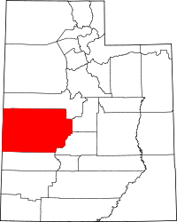 State map highlighting Millard County