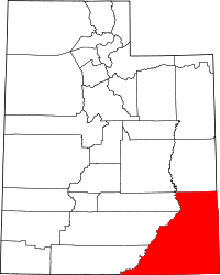 State map highlighting San Juan County
