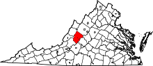 State map highlighting Rockbridge County