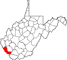 State map highlighting Mingo County